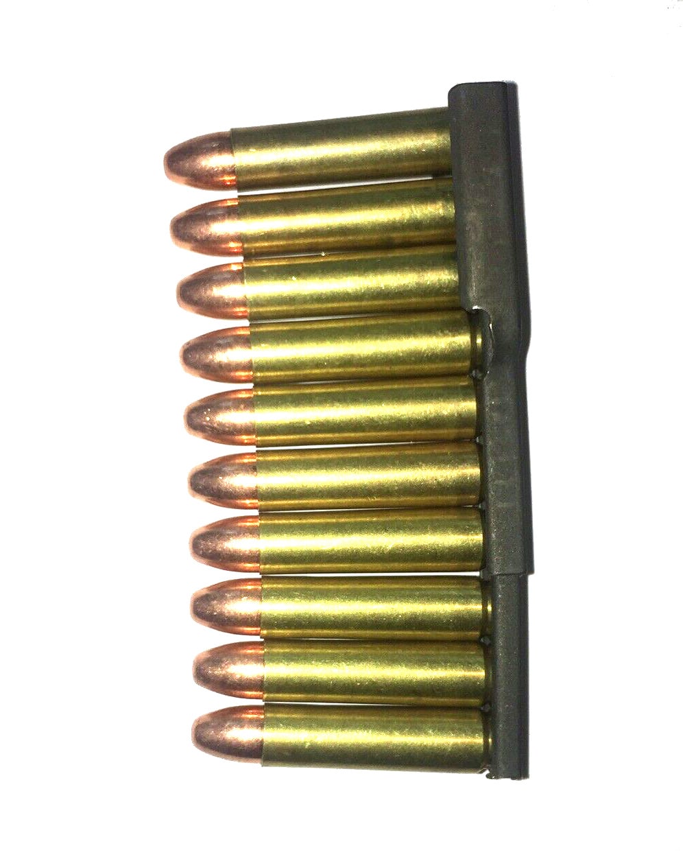 .30 Carbine Dummy Rounds Snap Caps Fake Bullets in a M1 Carbine stripper clip J&M Spec INERT