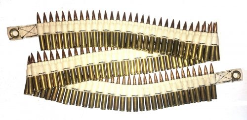 Browning Cloth Belt 30-06 Dummy Ammo Rounds Snap Caps Fake Bullets