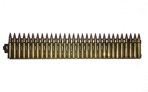 Type 92 Nambu Feed Strip 7.7x58 Dummy Rounds Snap Caps Fake Bullets J&M Spec INERT