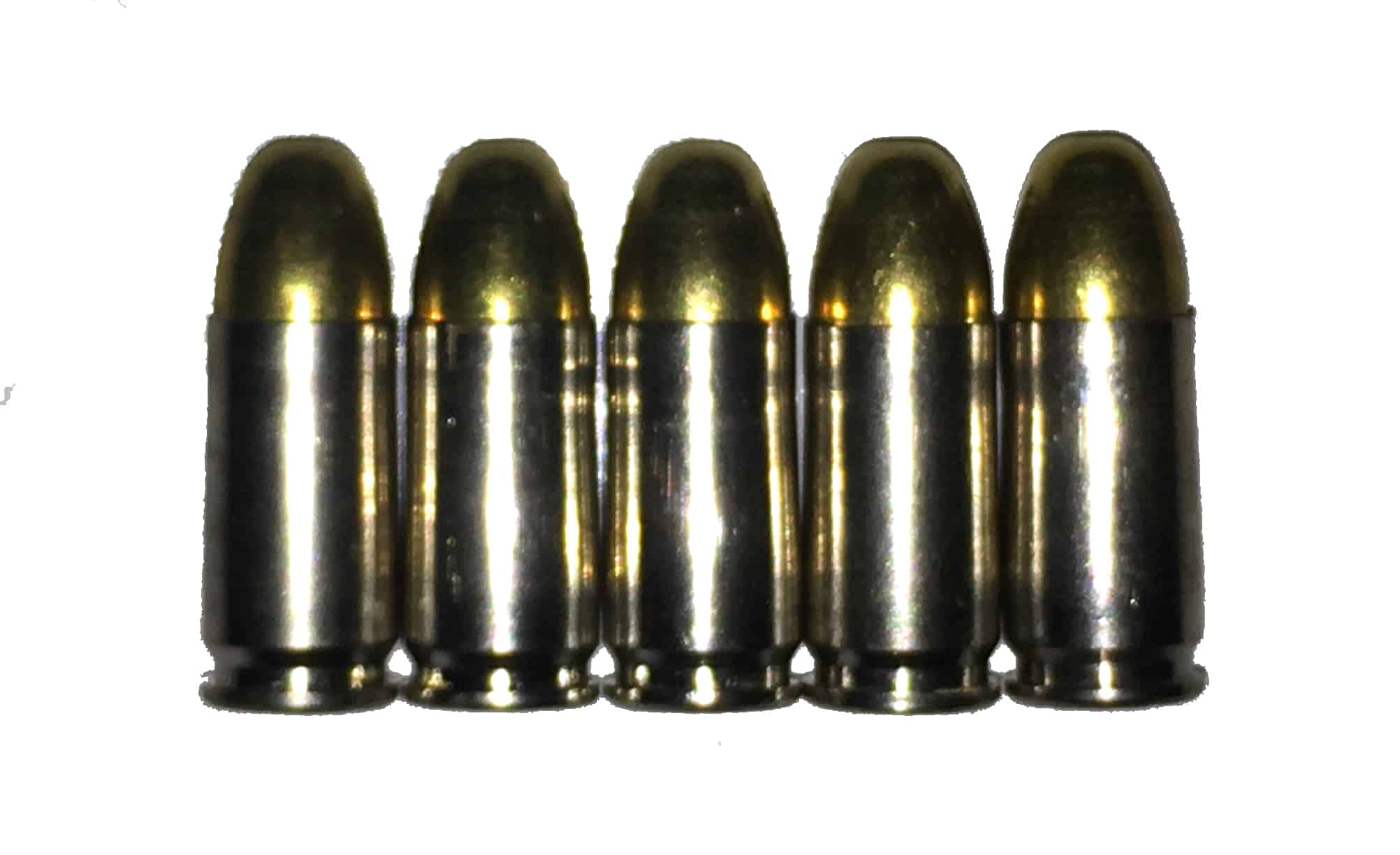 9x19 Luger Nickel Snap Caps Dummy Rounds Fake Bullets J&M Spec INERT
