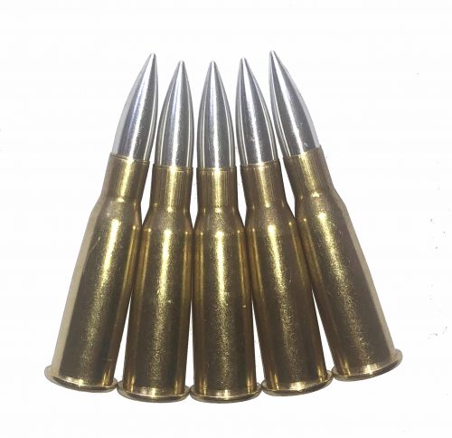 8x50R Lebel Cupronickel Spitzer Dummy Bullets Snap Caps Fake Rounds